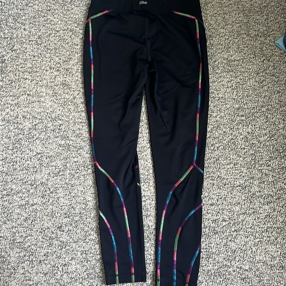 Fila Black and Red Performance Leggings